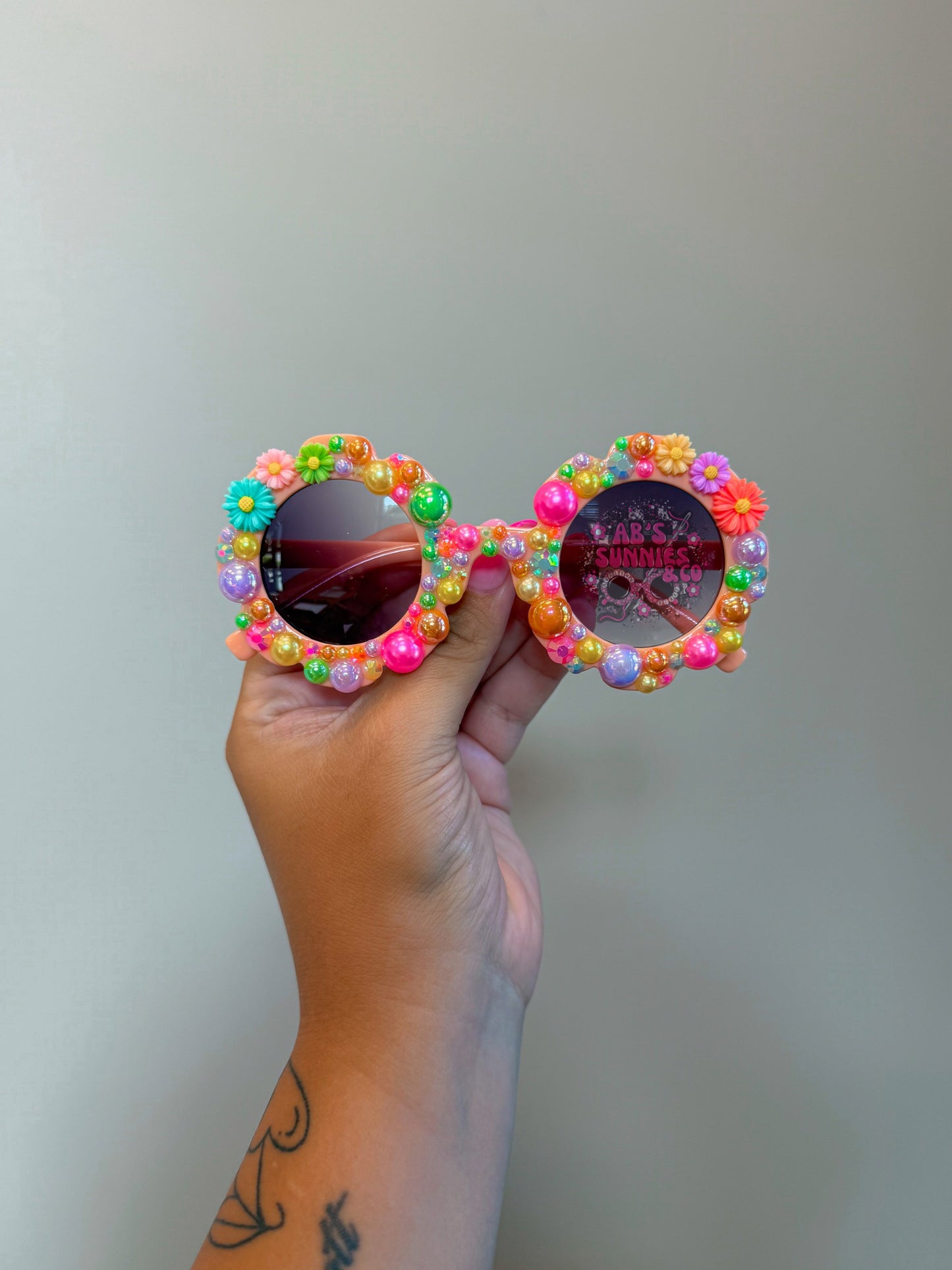 RTS Pink flower sunnies