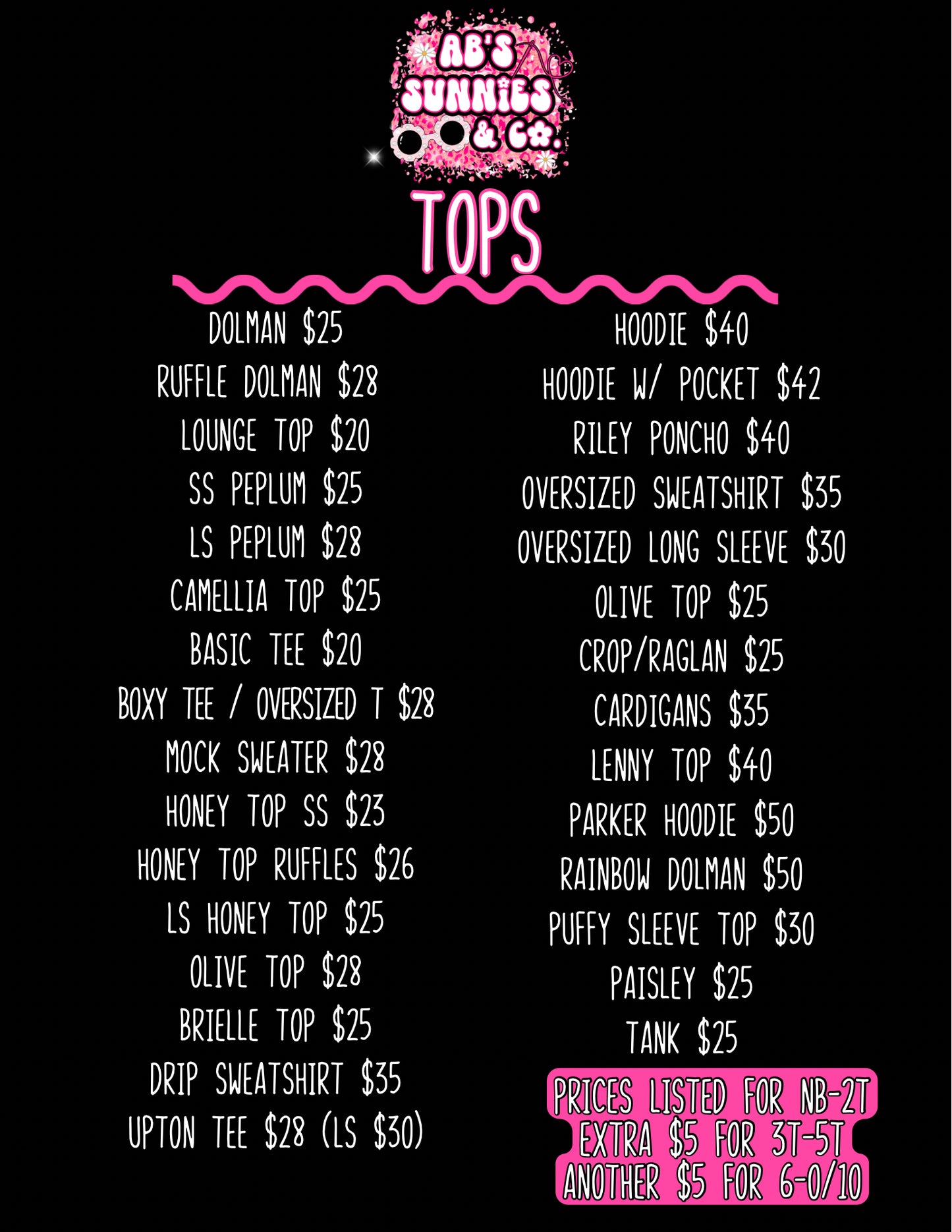 Price List ⚡️