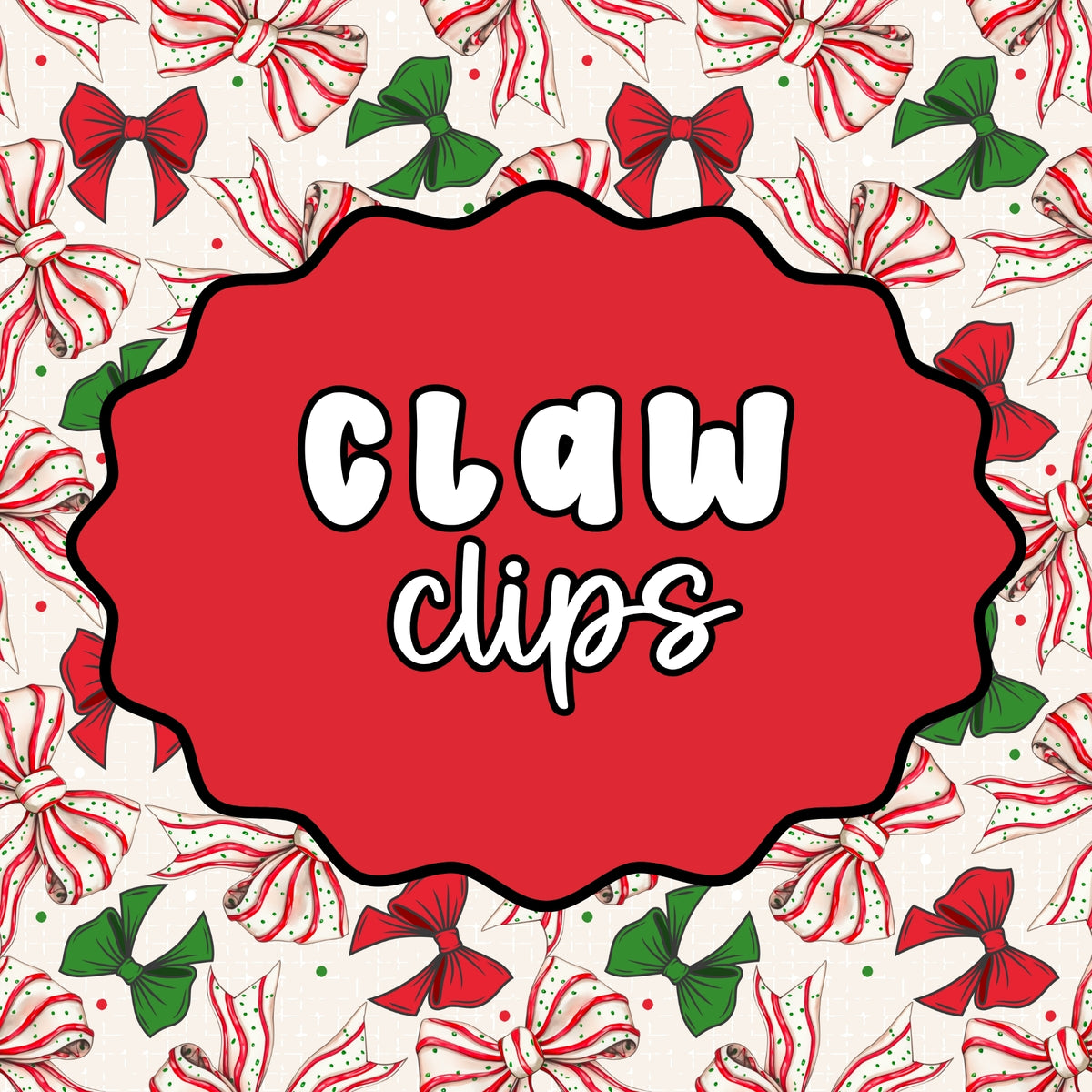 Christmas Claw Clips
