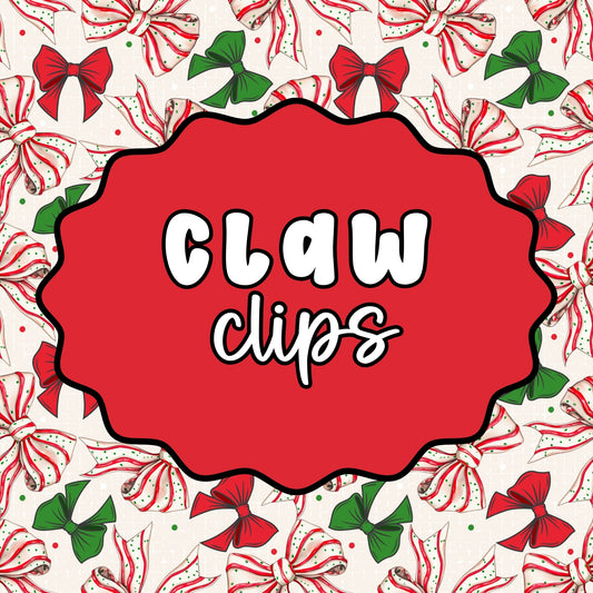 Christmas Claw Clips
