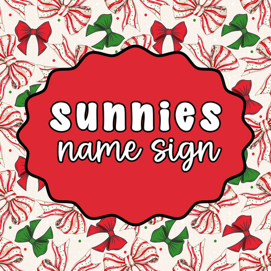 Christmas Name Sign Sunnies