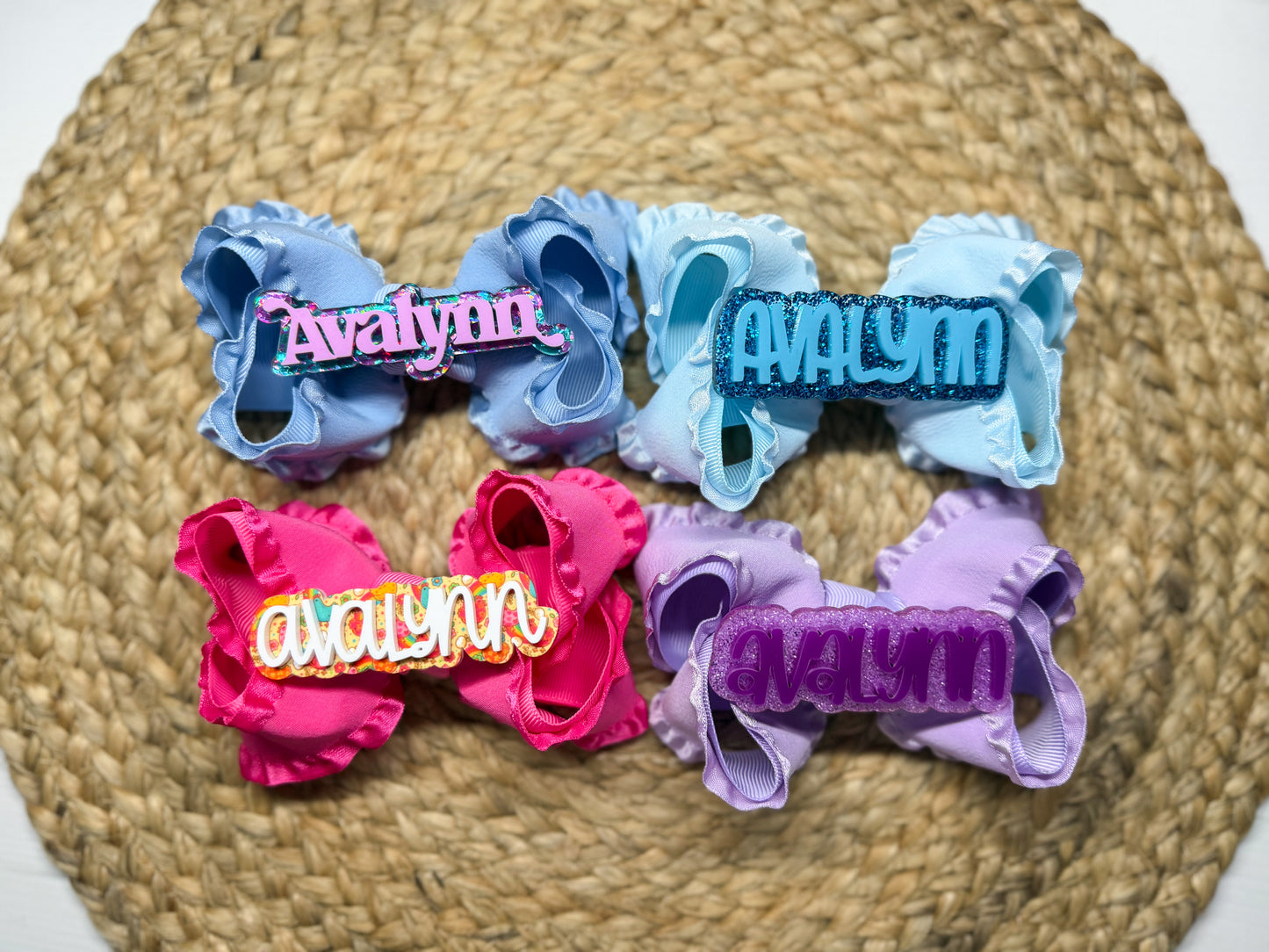 Personalized Hair Clip/Bow Clips