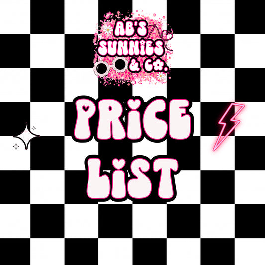 Price List ⚡️